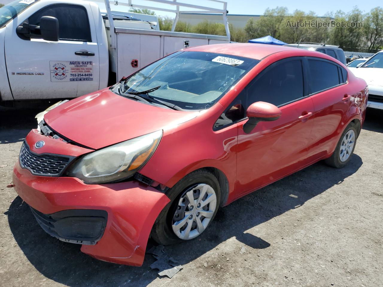 2013 Kia Rio Lx Red vin: KNADM4A36D6131469