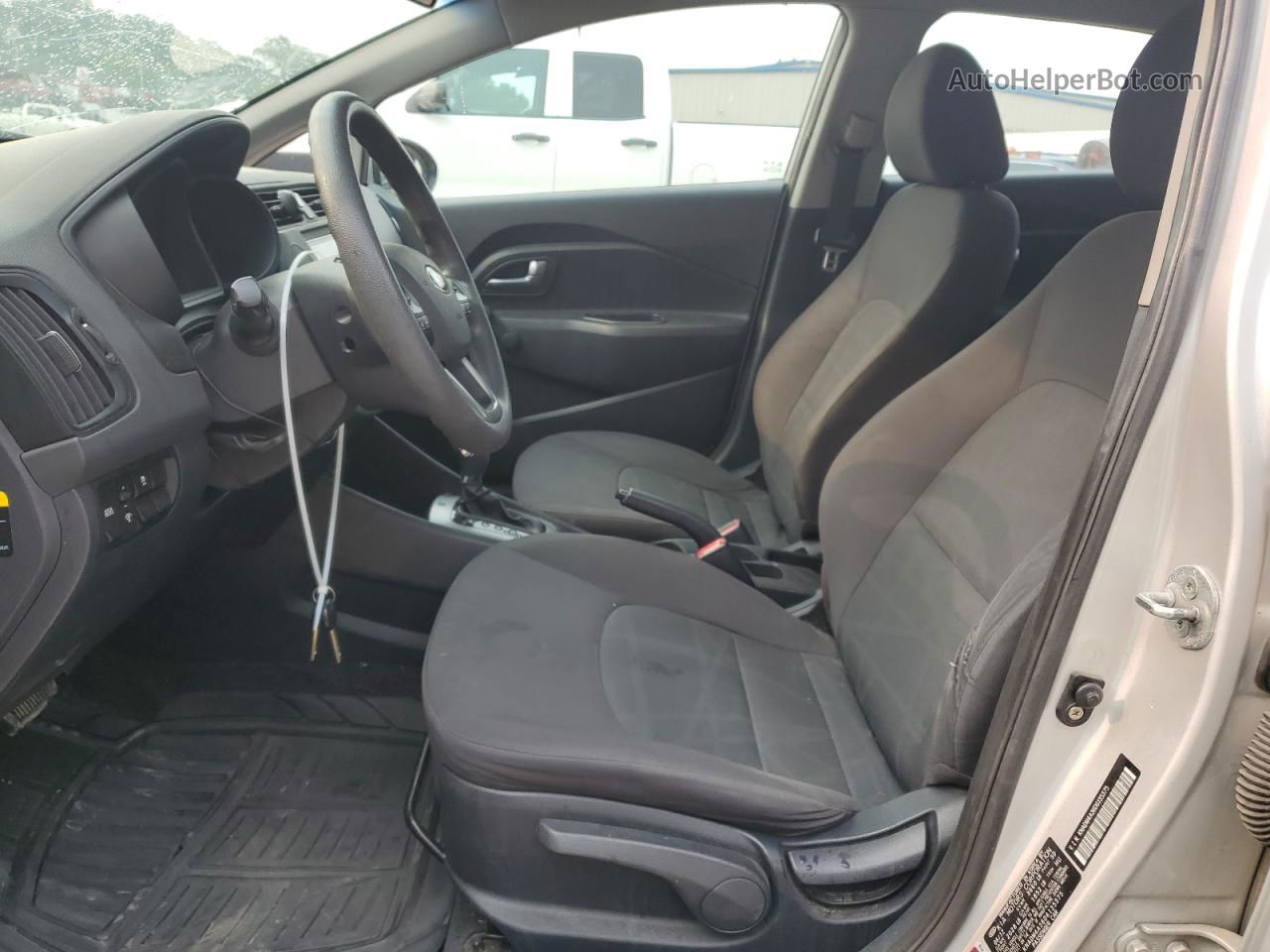 2013 Kia Rio Lx Silver vin: KNADM4A36D6135375