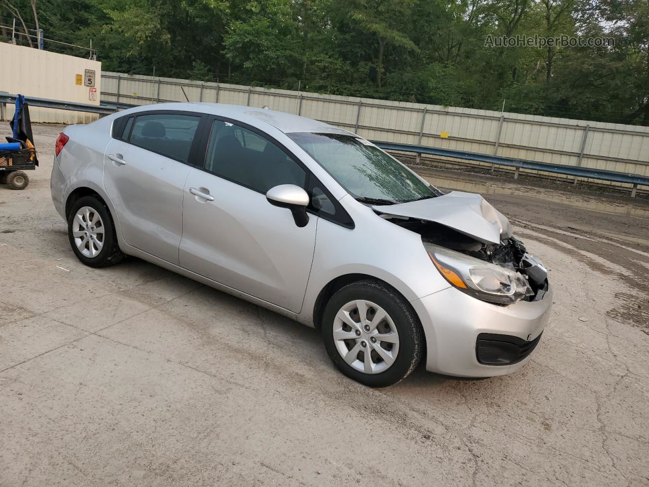 2013 Kia Rio Lx Silver vin: KNADM4A36D6135375