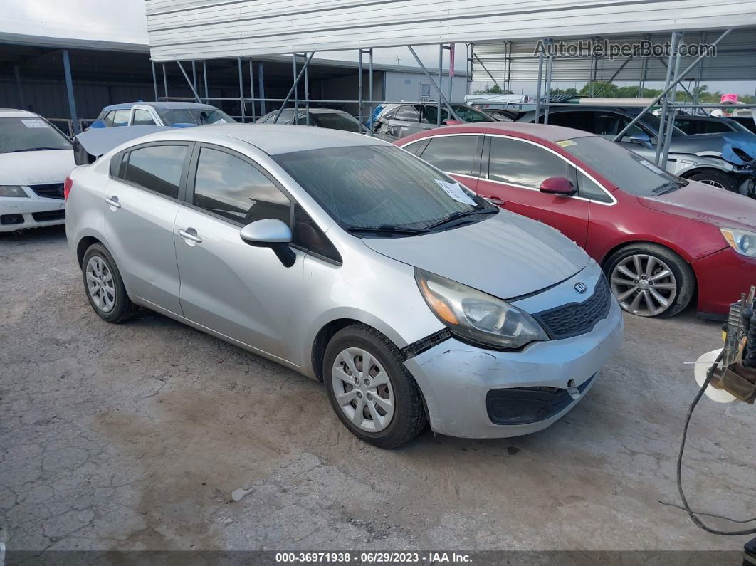 2013 Kia Rio Lx Silver vin: KNADM4A36D6161233