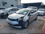 2013 Kia Rio Lx Silver vin: KNADM4A36D6161233