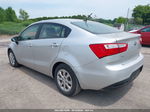 2013 Kia Rio Lx Silver vin: KNADM4A36D6181434