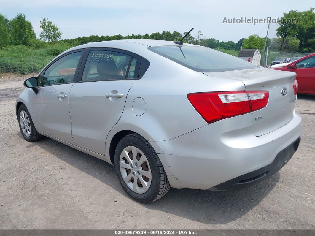 2013 Kia Rio Lx Silver vin: KNADM4A36D6181434