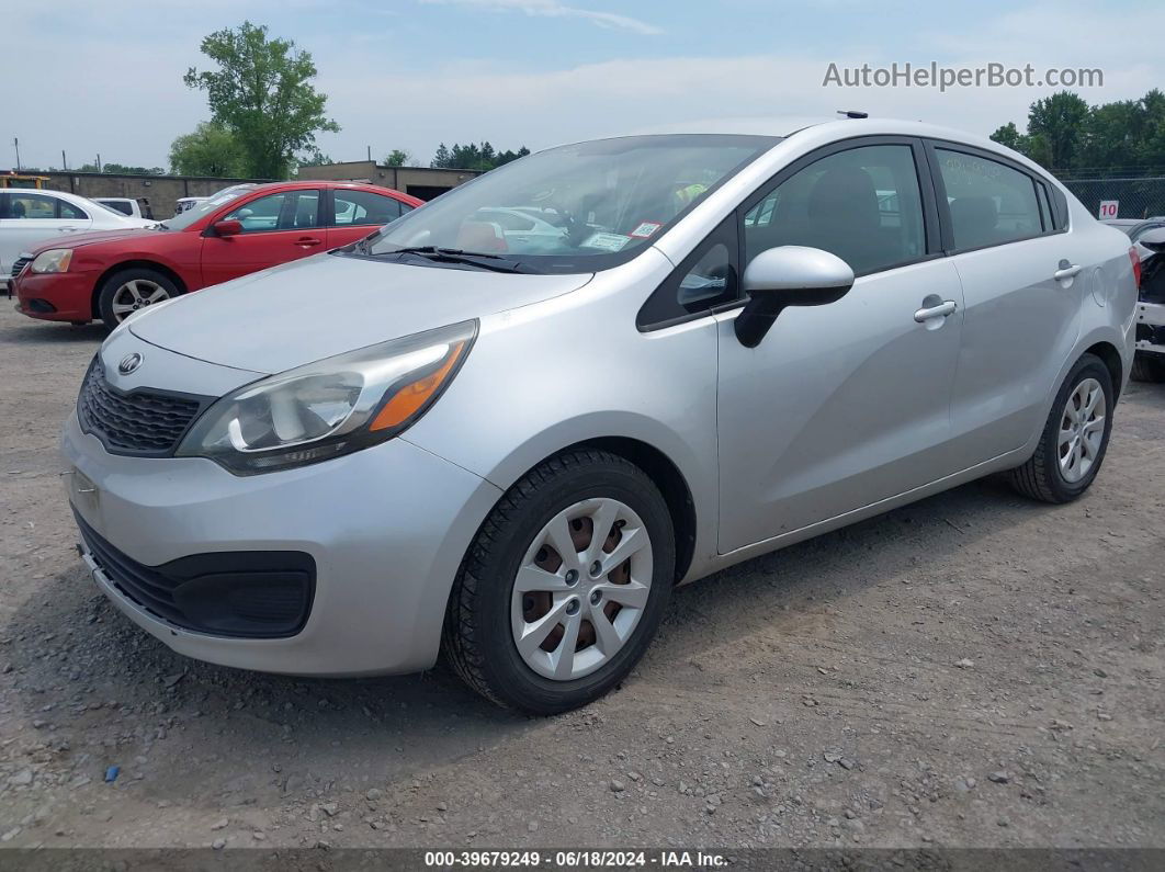 2013 Kia Rio Lx Silver vin: KNADM4A36D6181434