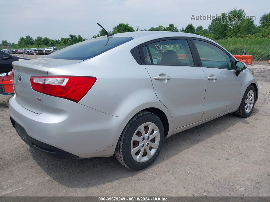 2013 Kia Rio Lx Silver vin: KNADM4A36D6181434