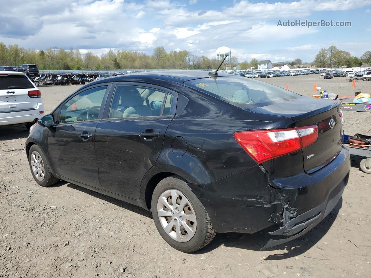 2013 Kia Rio Lx Black vin: KNADM4A36D6183247