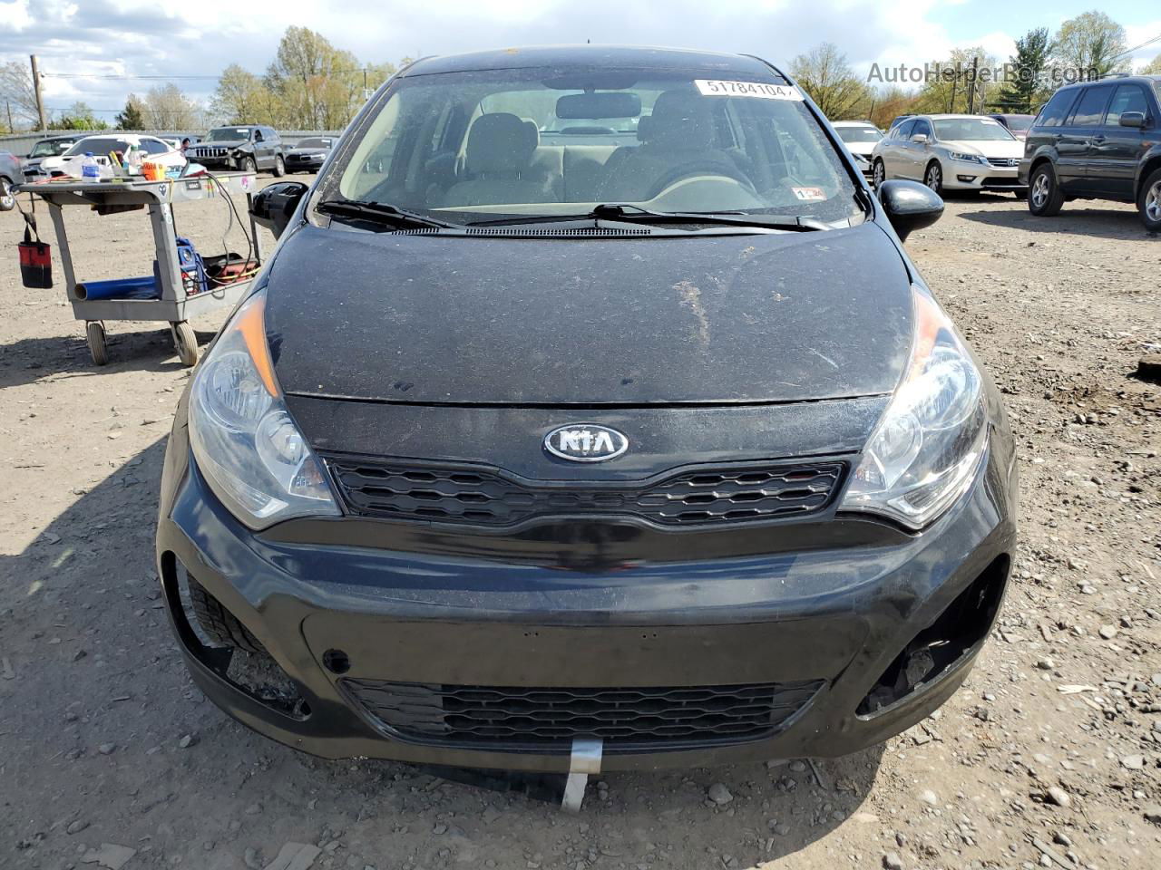 2013 Kia Rio Lx Black vin: KNADM4A36D6183247