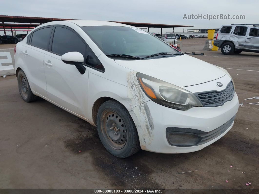 2013 Kia Rio Lx White vin: KNADM4A36D6199142