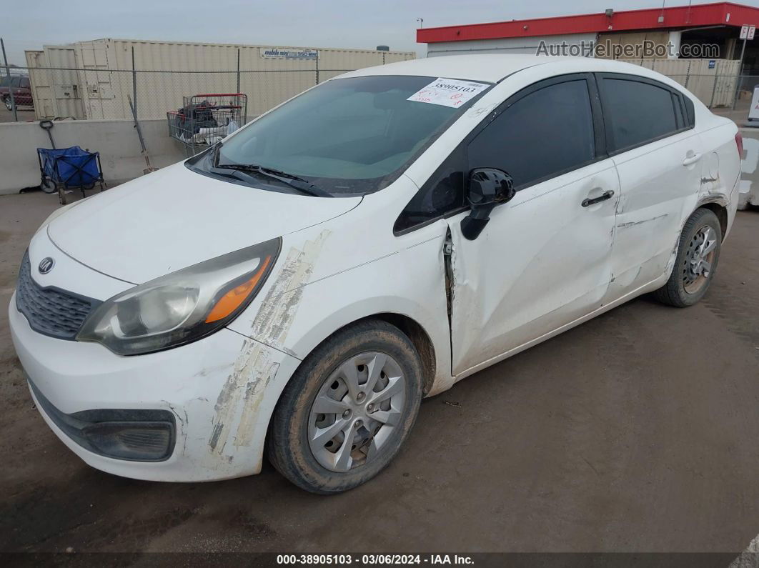 2013 Kia Rio Lx White vin: KNADM4A36D6199142