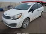 2013 Kia Rio Lx White vin: KNADM4A36D6199142