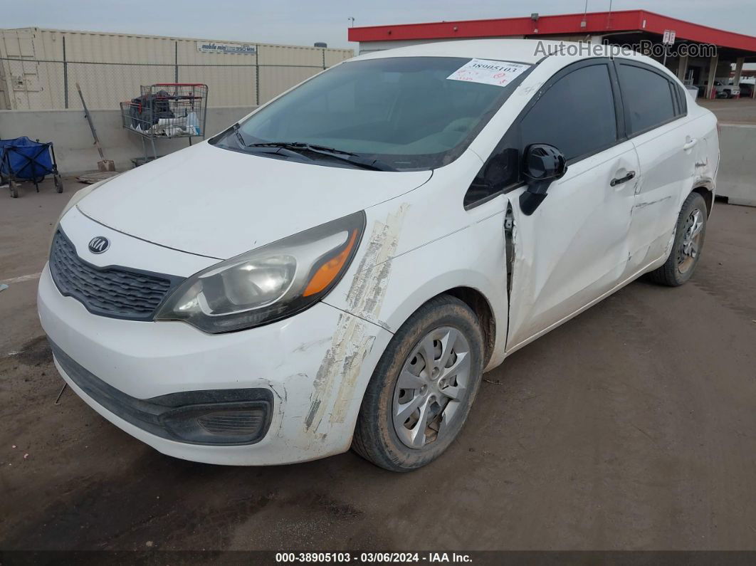 2013 Kia Rio Lx White vin: KNADM4A36D6199142