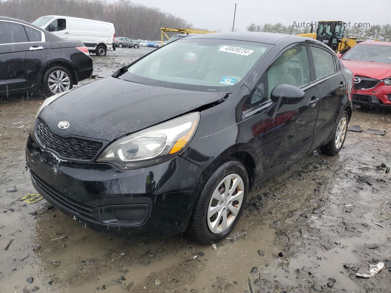 2013 Kia Rio Lx Black vin: KNADM4A36D6209913