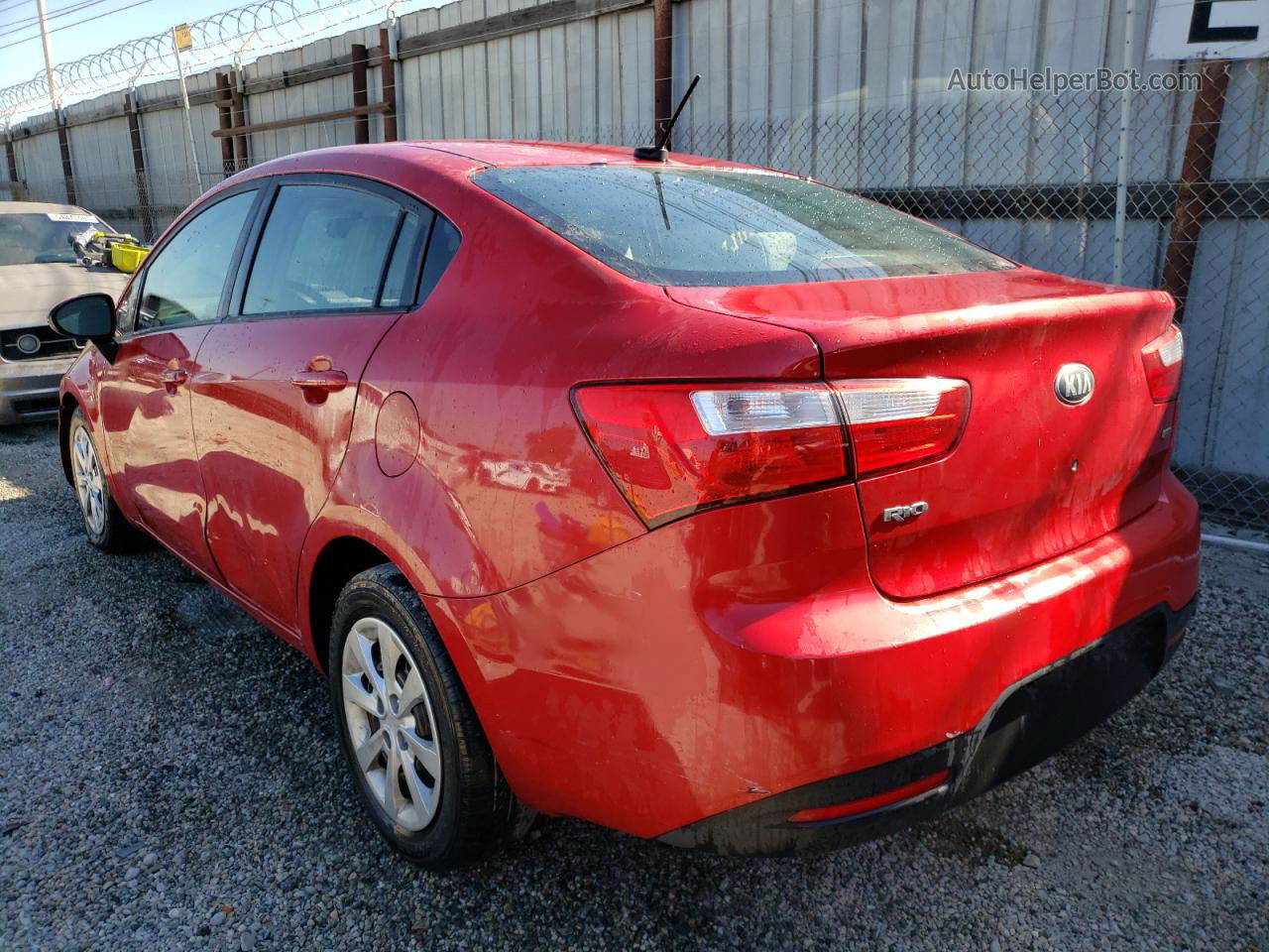 2013 Kia Rio Lx Red vin: KNADM4A36D6240420