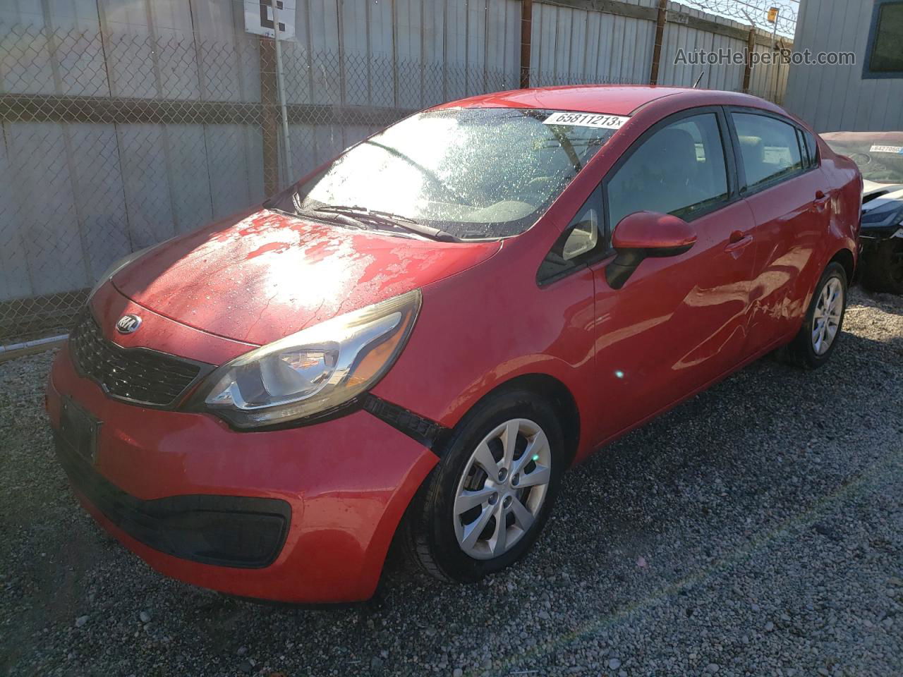 2013 Kia Rio Lx Red vin: KNADM4A36D6240420