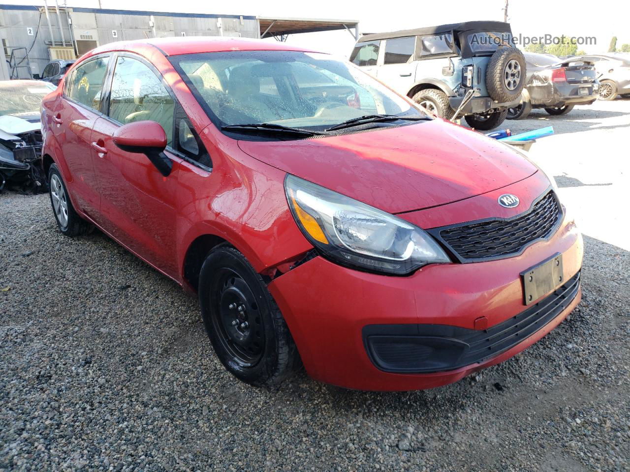 2013 Kia Rio Lx Red vin: KNADM4A36D6240420