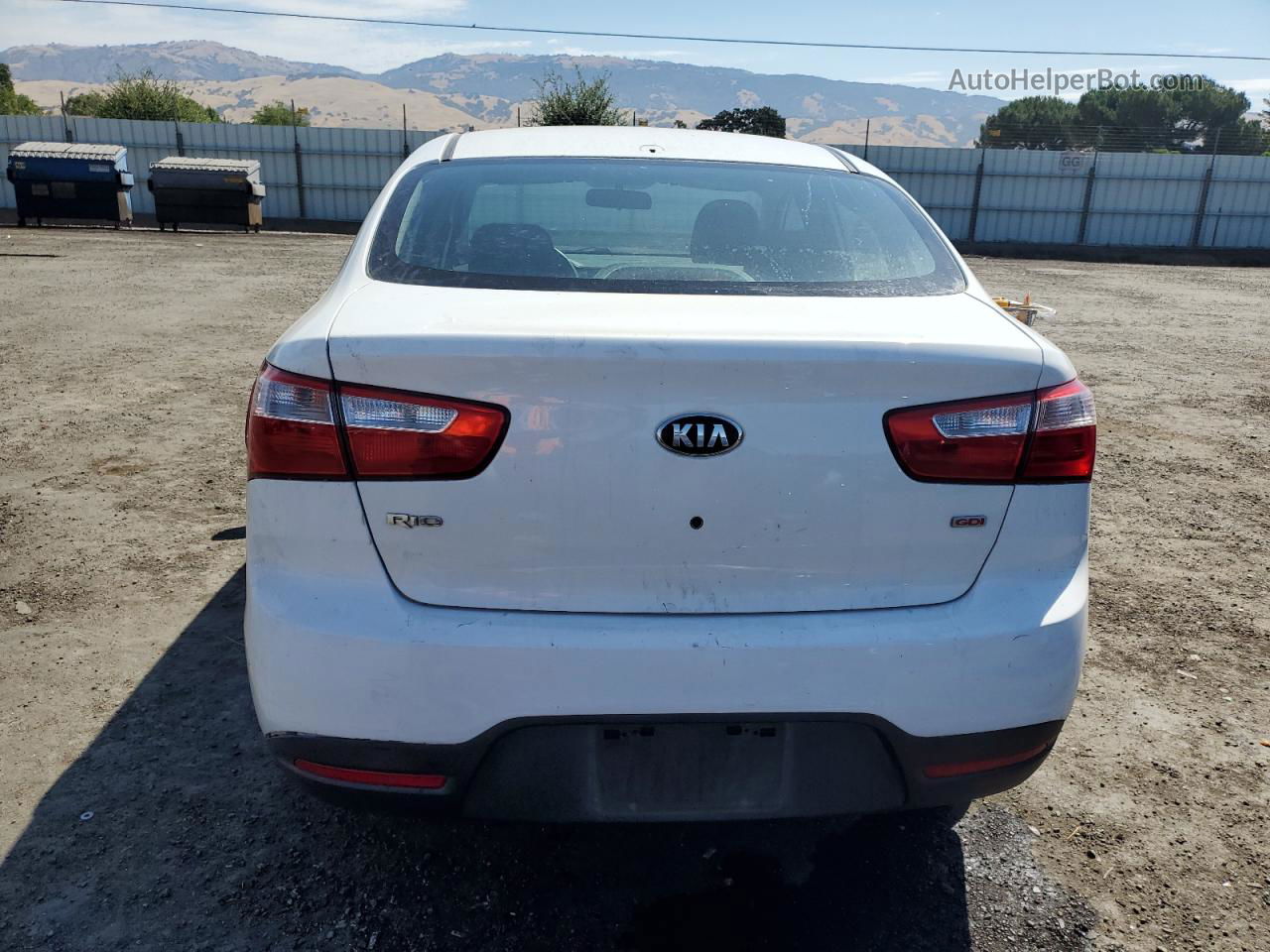 2013 Kia Rio Lx White vin: KNADM4A36D6267178