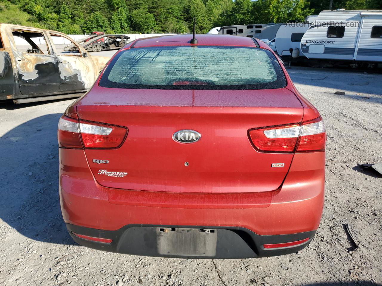 2013 Kia Rio Lx Red vin: KNADM4A36D6277998