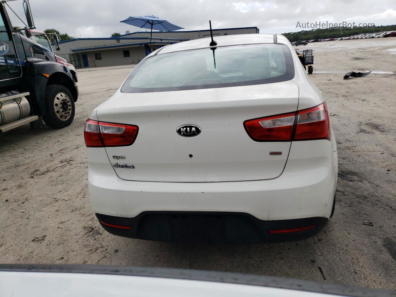 2013 Kia Rio Lx White vin: KNADM4A36D6302298