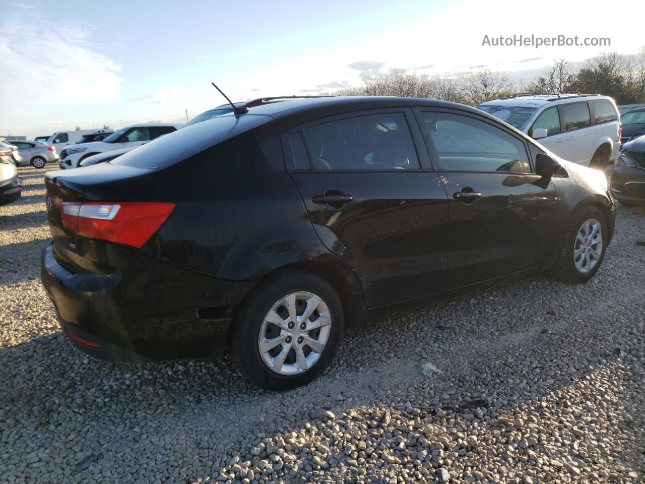 2013 Kia Rio Lx Black vin: KNADM4A36D6317884