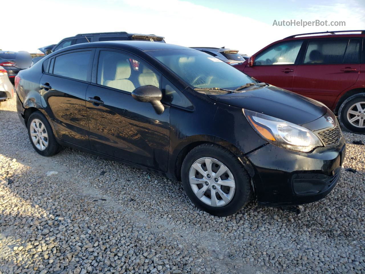 2013 Kia Rio Lx Black vin: KNADM4A36D6317884