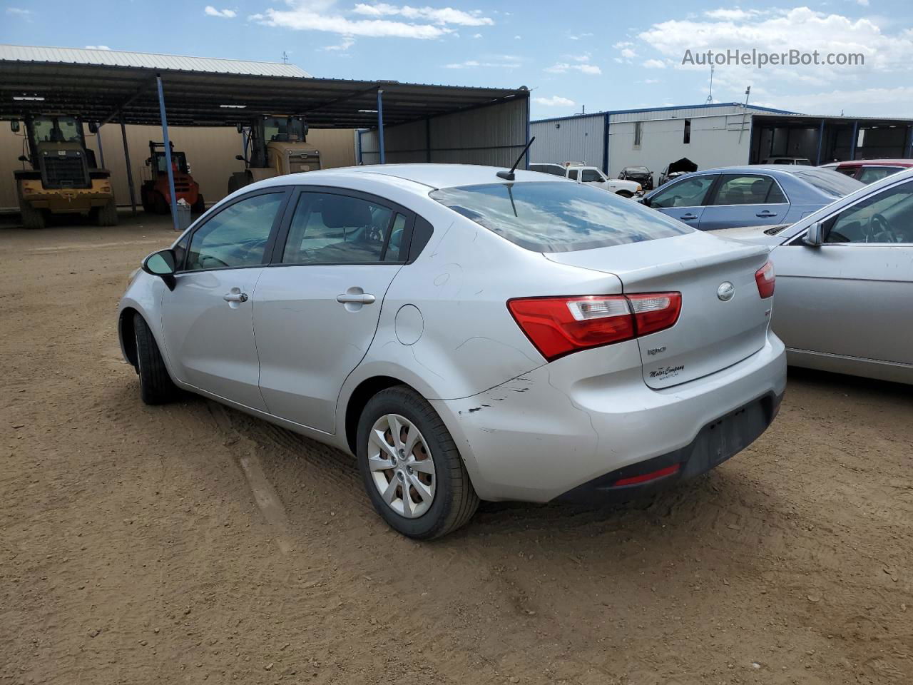 2014 Kia Rio Lx Silver vin: KNADM4A36E6324660