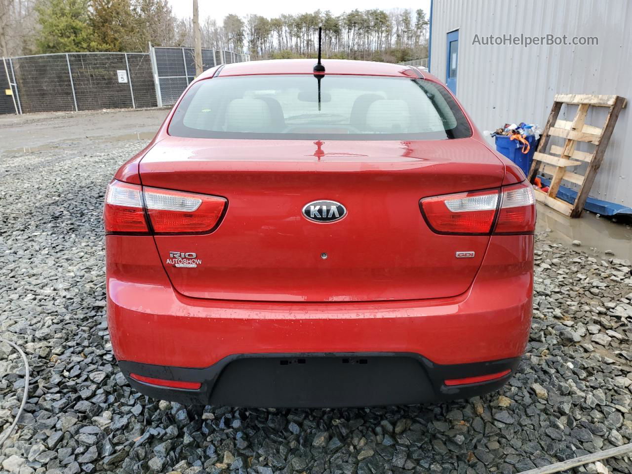 2014 Kia Rio Lx Red vin: KNADM4A36E6341331