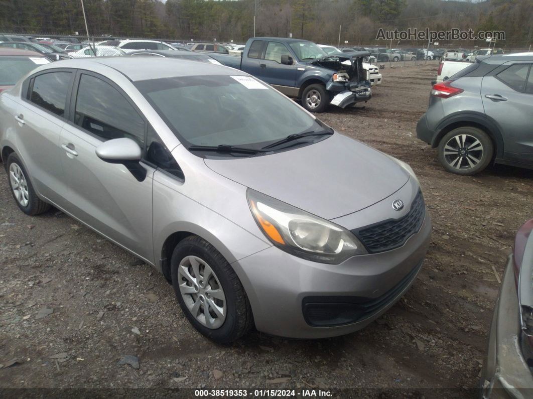 2014 Kia Rio Lx Silver vin: KNADM4A36E6349736