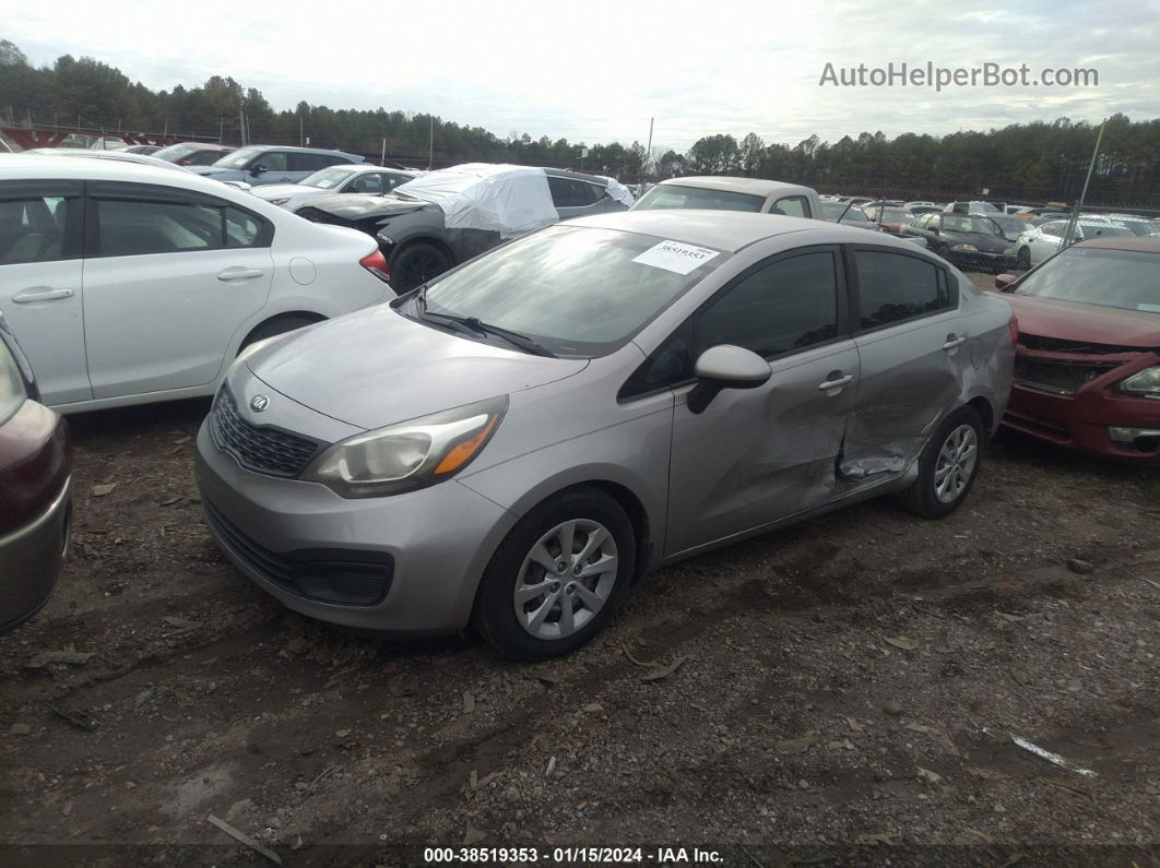 2014 Kia Rio Lx Silver vin: KNADM4A36E6349736