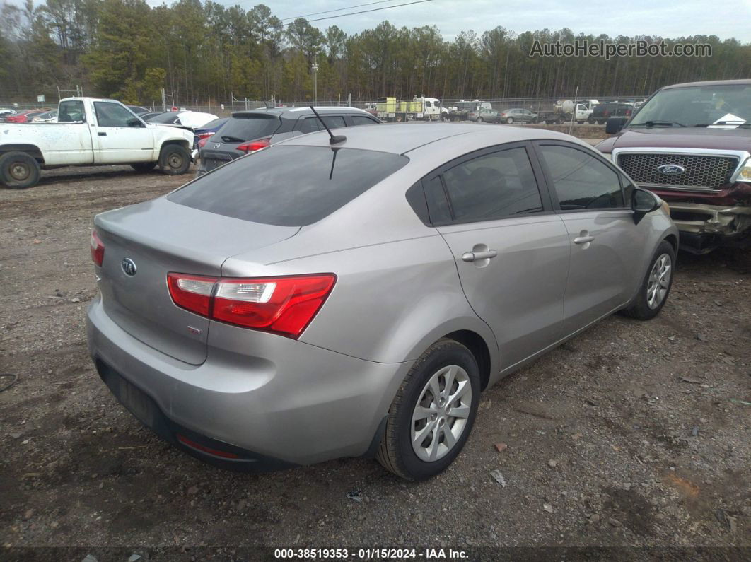 2014 Kia Rio Lx Silver vin: KNADM4A36E6349736