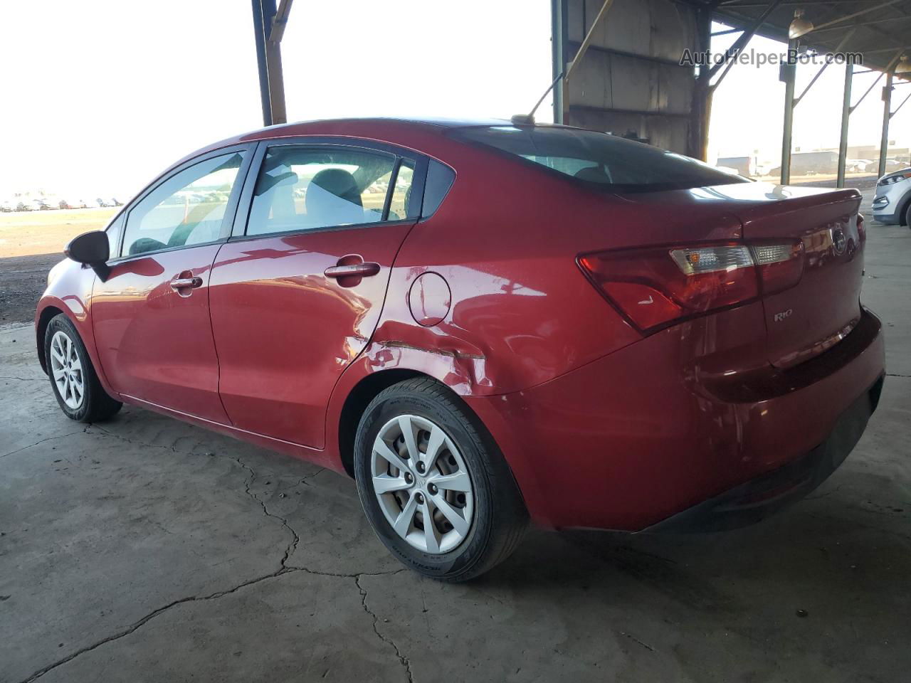 2014 Kia Rio Lx Red vin: KNADM4A36E6352779