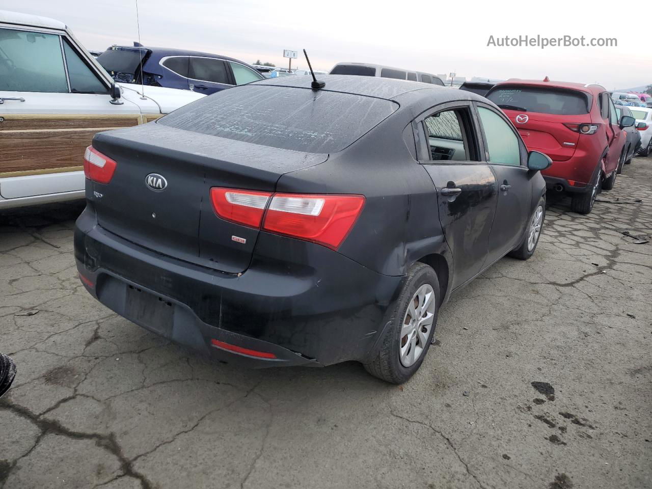 2014 Kia Rio Lx Черный vin: KNADM4A36E6354595