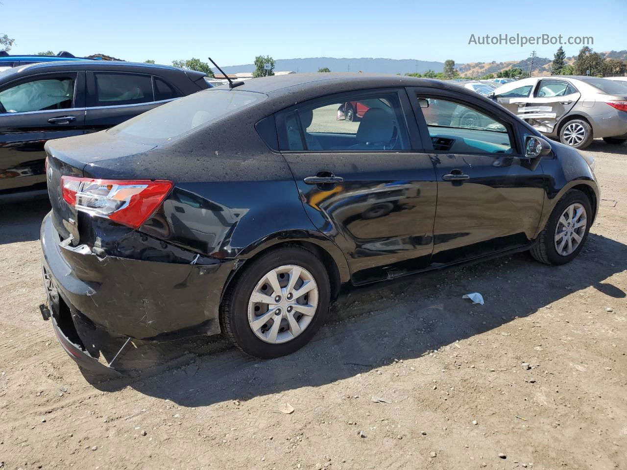 2014 Kia Rio Lx Black vin: KNADM4A36E6362387