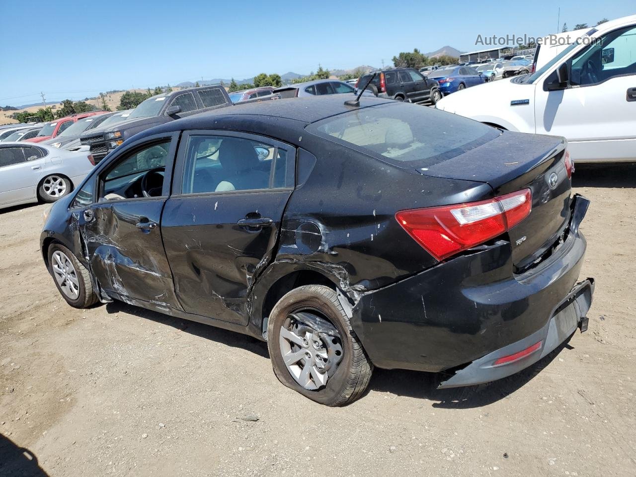 2014 Kia Rio Lx Black vin: KNADM4A36E6362387