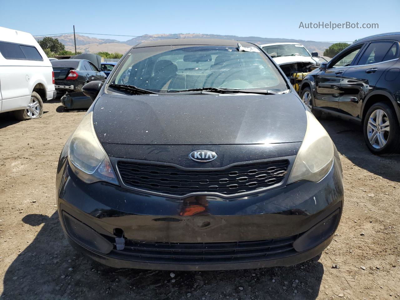 2014 Kia Rio Lx Black vin: KNADM4A36E6362387