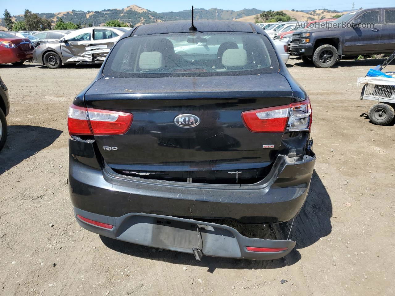 2014 Kia Rio Lx Black vin: KNADM4A36E6362387