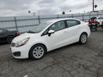 2014 Kia Rio Lx White vin: KNADM4A36E6377553