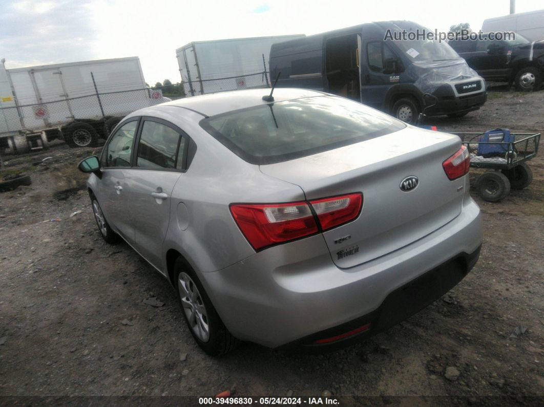 2014 Kia Rio Lx Silver vin: KNADM4A36E6386625