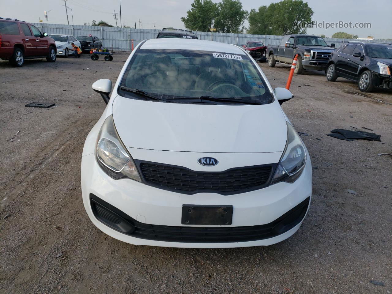 2014 Kia Rio Lx Белый vin: KNADM4A36E6393283