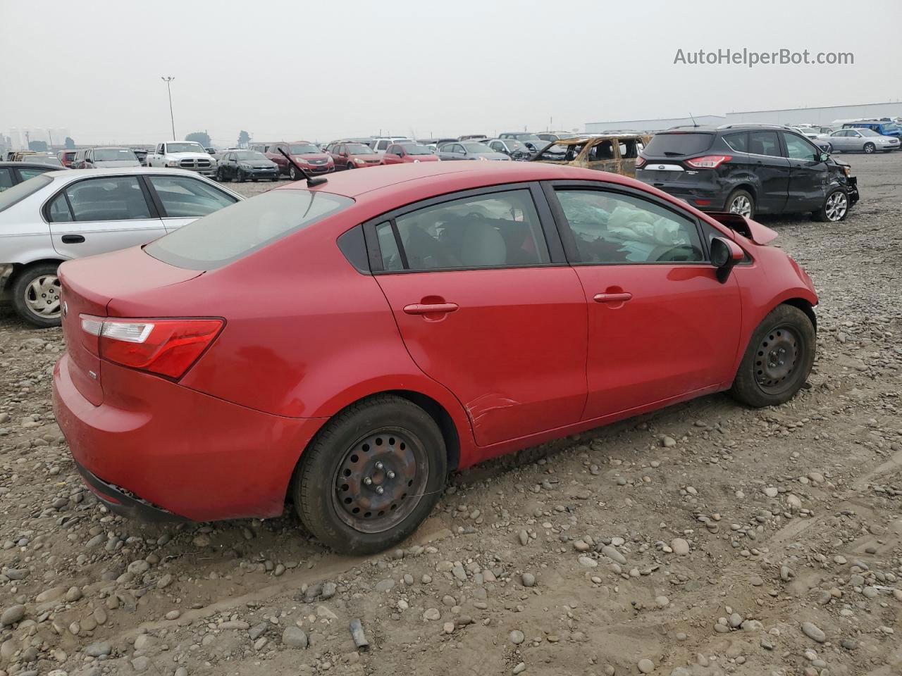 2014 Kia Rio Lx Red vin: KNADM4A36E6407120