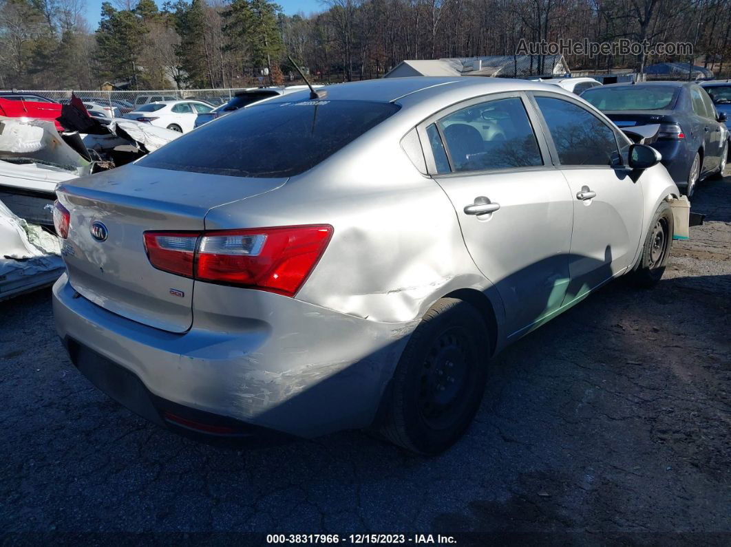 2014 Kia Rio Lx Silver vin: KNADM4A36E6413774