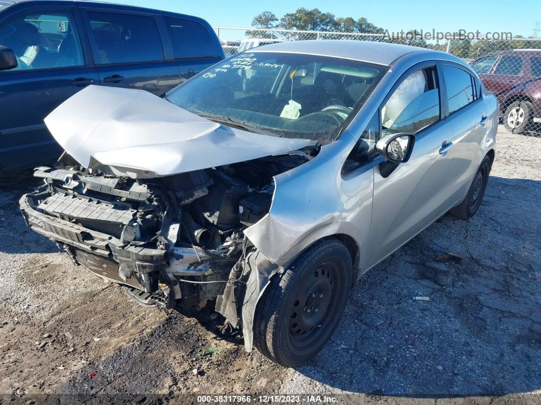 2014 Kia Rio Lx Silver vin: KNADM4A36E6413774