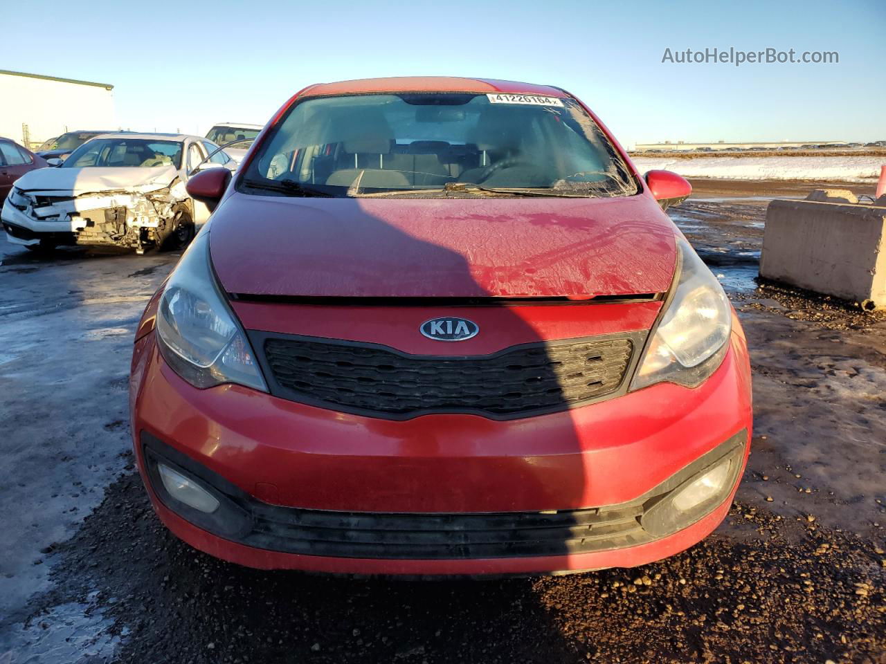 2013 Kia Rio Lx Red vin: KNADM4A37D6138835