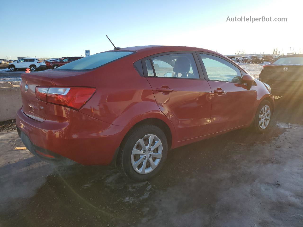 2013 Kia Rio Lx Red vin: KNADM4A37D6138835