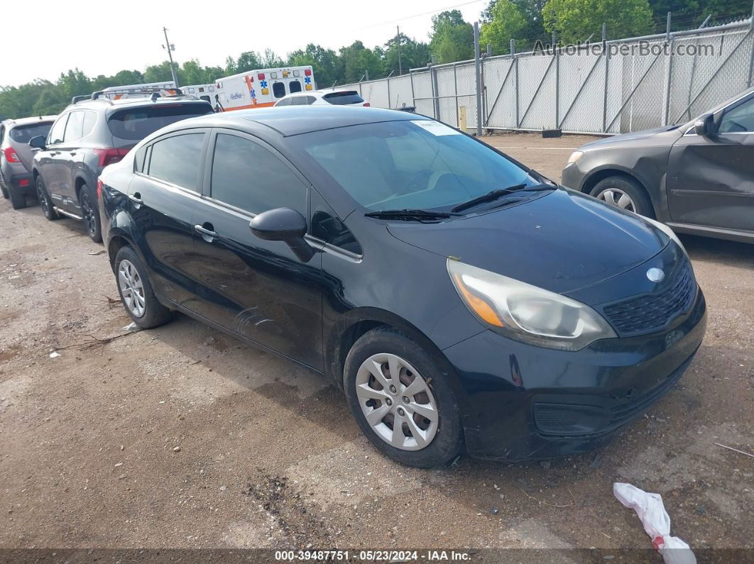 2013 Kia Rio Lx Black vin: KNADM4A37D6146823