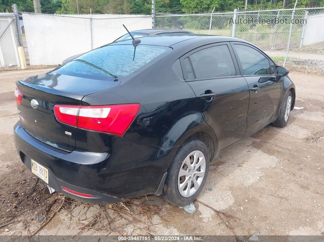 2013 Kia Rio Lx Black vin: KNADM4A37D6146823