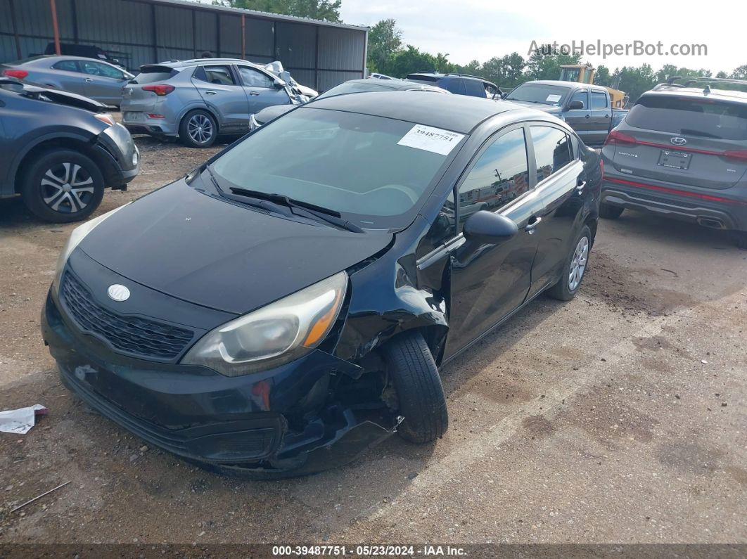 2013 Kia Rio Lx Black vin: KNADM4A37D6146823