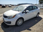 2013 Kia Rio Lx White vin: KNADM4A37D6154758