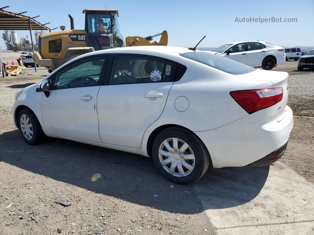 2013 Kia Rio Lx White vin: KNADM4A37D6154758