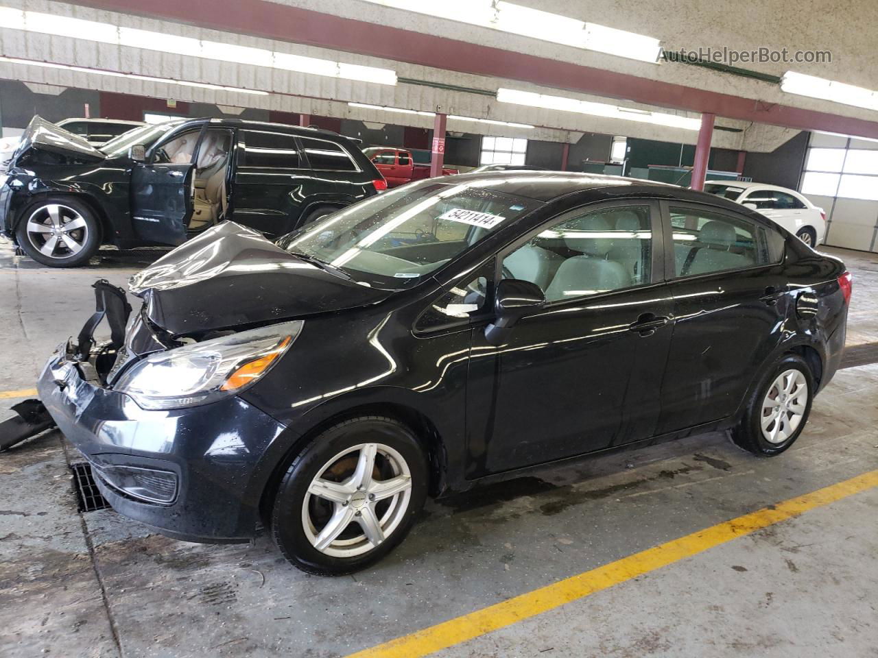 2013 Kia Rio Lx Black vin: KNADM4A37D6173584