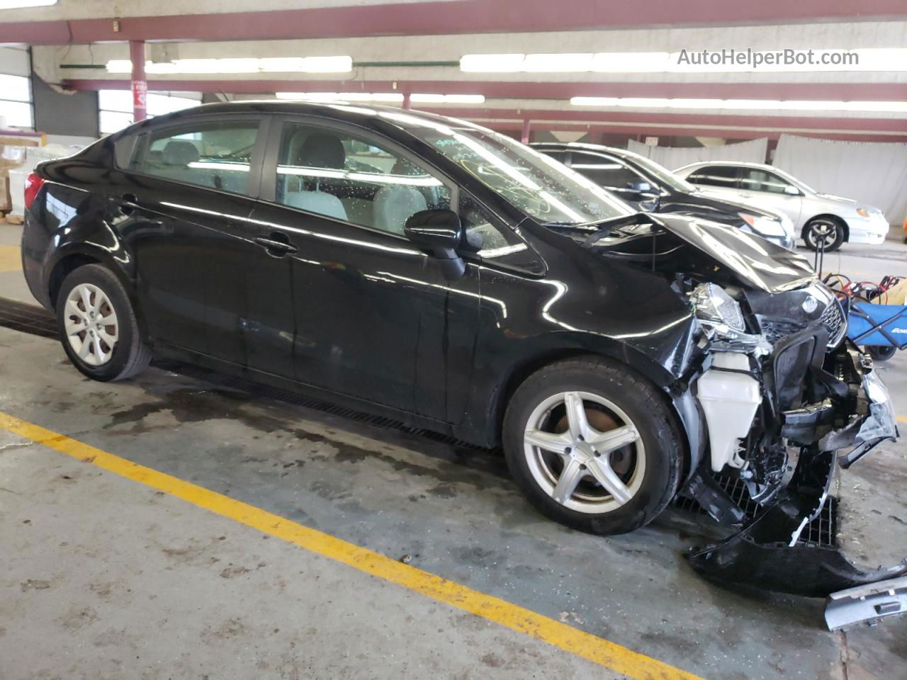 2013 Kia Rio Lx Black vin: KNADM4A37D6173584